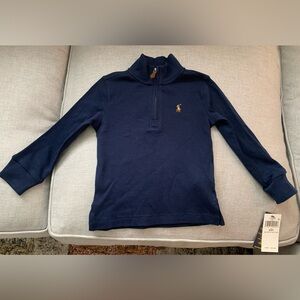 BNWT Toddler 2T Polo Ralph Lauren Navy Pullover 1/4 Zip